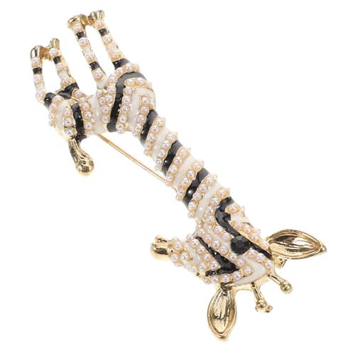 CLISPEED Perlen Brosche Tierbrosche Mit Kunstperlen Damen Anstecknadel Stilvolle Brosche Für Kragen Und Revers Schmuck Für Mode von CLISPEED