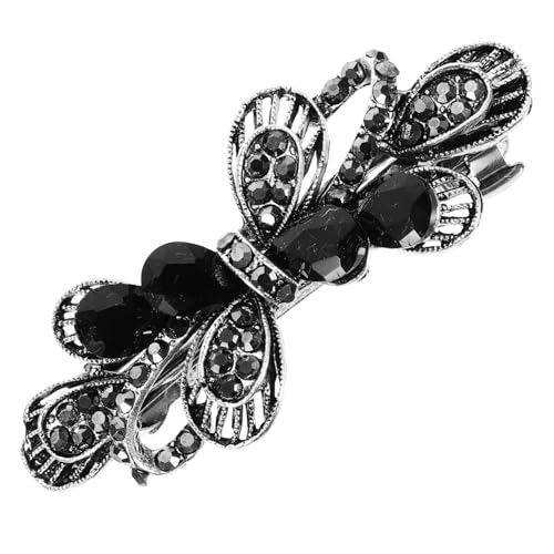 CLISPEED Glitzernde Haarspange mit Strasssteinen Metall Haarklammer in Schleifenform Modisches Haarschmuck Accessoire für Damen Braut und Festliche Anlässe Langlebig und Funkelnede von CLISPEED
