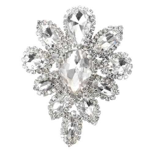 CLISPEED Glitzernde Strassbrosche Blume Metall Anstecknadel für Hochzeit Brautparty Vielseitiger Schmuck Damen Accessoire CLISPEED Glitzernde Strassbrosche Blume Metall Anstecknadel für Hochzeit Brautparty Vielseitiger Schmuck Damen Accessoire von CLISPEED