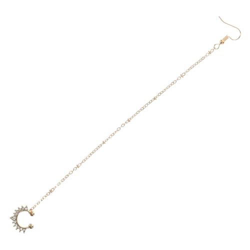 CLISPEED Goldener Fake Nasenring mit Strasssteinen Non Piercing Nasen Schmuck mit Kette Leichter Metall Fake Septum Ring für Damen Geeignet für Tanz Party Hochzeit und Festivals CLISPEED Goldener Fake Nasenring mit Strasssteinen Non Piercing Nasen Schmuck mit Kette Leichter Metall Fake Septum Ring für Damen Geeignet für Tanz Party Hochzeit und Festivals von CLISPEED