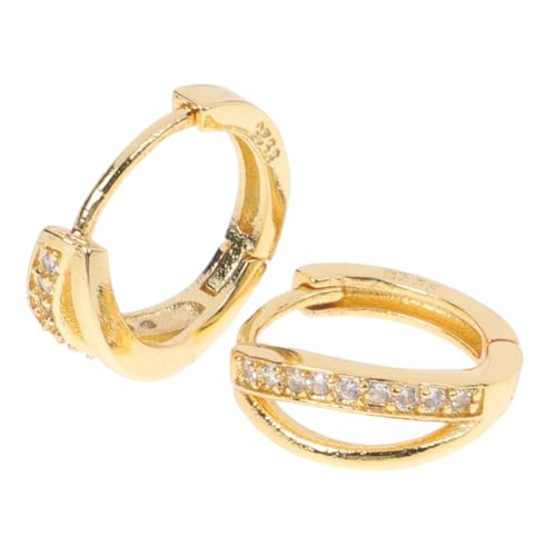 CLISPEED Goldfarbene Creolen Ohrringe Damen Leicht Glänzend mit Strassbesatz Hohlkreis Designs Hautfreundlich und Komfortabel für Teen und Frauen CLISPEED Goldfarbene Creolen Ohrringe Damen Leicht Glänzend mit Strassbesatz Hohlkreis Designs Hautfreundlich und Komfortabel für Teen und Frauen von CLISPEED