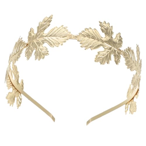 CLISPEED Goldfarbener Metall Haarreif mit Ahornblatt Design Eleganter Haarschmuck für Damen Vielseitiges Stirnband für Hochzeit Party Festzug und Brautmode von CLISPEED