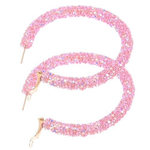 CLISPEED Große Creolen Ohrringe für Frauen Langlebig Modische Runde Hoop Ohrringe für Alltag Geburtstag Valentinstag und Festliche Anlässe von CLISPEED