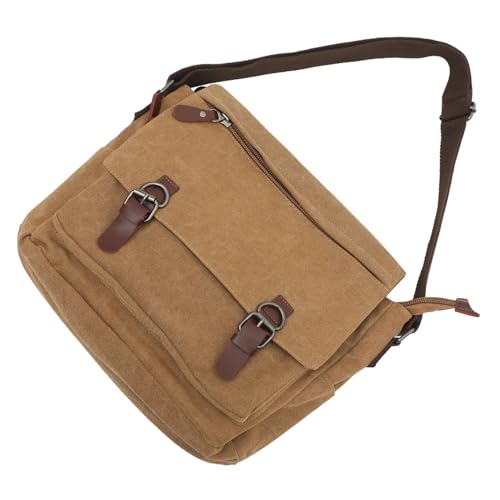 CLISPEED Große Crossbody Bag Umhängetasche aus Canvas mit Moderatem Fassungsvermögen Modischem Design Leichter Kompakter Messenger Bag für Alltag Freizeit Shopping und Reisen von CLISPEED