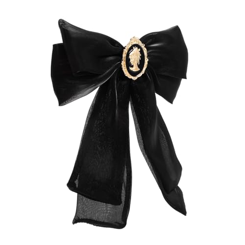 CLISPEED Große Damen Brosche mit Bowknot Design Vintage Fliege für Rundhalskleider und Blusen für Partys und Besondere Anlässe Leicht und Tragbar Hochwertigem Organza und Gefertigt von CLISPEED