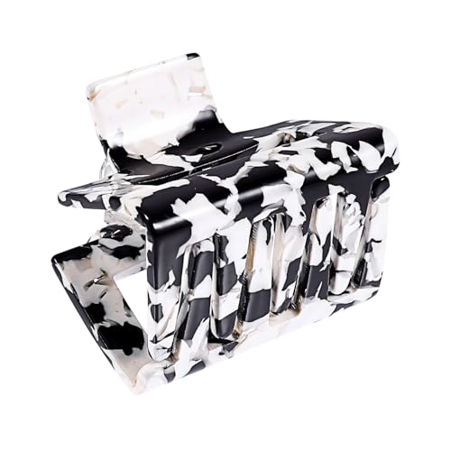 CLISPEED Große Haarklammer für Damen Milchmuster Acetat Haarspange Starke Rutschfeste Haarkralle Modischer Haarschmuck für Alltag Shopping und von CLISPEED