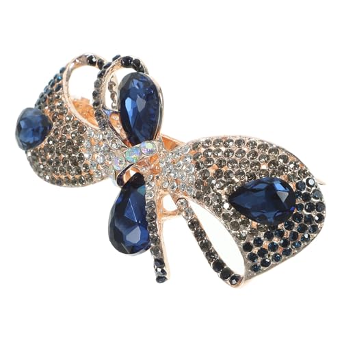 CLISPEED Große Haarklammer mit Strass bogen Damen Haarschmuck Modischer Metallclip für Dickes Haar Ponytail Halter Vielseitig für Frauen Mädchen von CLISPEED