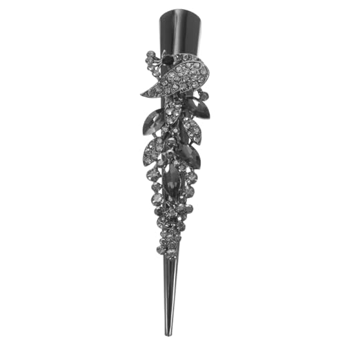 CLISPEED Große Haarspange Damen Vintage Alligator Haarklammer mit Funkelnden Strasssteinen Dekorativer Haarschmuck für Party Hochzeit und Alltag Eleganter Damenschmuck von CLISPEED