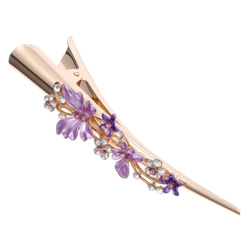 CLISPEED Große Haarspange mit Blumenmotiv Entenschnabel Design Langlebige Legierung Damen Haarklammer für Dickes Haar Leichter Eleganter Haarschmuck für Alltag und Geschenke von CLISPEED