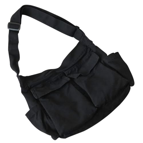 CLISPEED Große Kapazität Canvas Crossbody Bag Damen Leichte Umhängetasche aus Robustem Segeltuch für Alltag Schule und Freizeit von CLISPEED