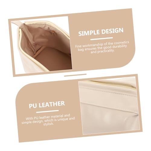 CLISPEED Große Kosmetiktasche Damen PU Leder Tragbare Kulturbeutel Reise Make up Organizer Multifunktionale Aufbewahrungstasche für Kosmetik und Schreibwaren von CLISPEED