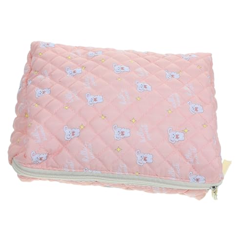 CLISPEED Große Kosmetiktasche Damen mit Reißverschluss Gesteppte Makeup Pouch für Reise und Alltag Robustes Material Geräumige Aufbewahrung für Kosmetik und Schminkutensilien Tragbar und von CLISPEED