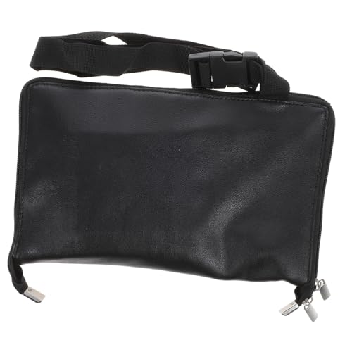 CLISPEED Große Kosmetiktasche PU Leder Langlebig mit Verstellbarem Gurt Vielseitiger Makeup Pinsel Organizer mit Mehreren Fächern Tragbare Schminktasche für Damen und Reisen von CLISPEED