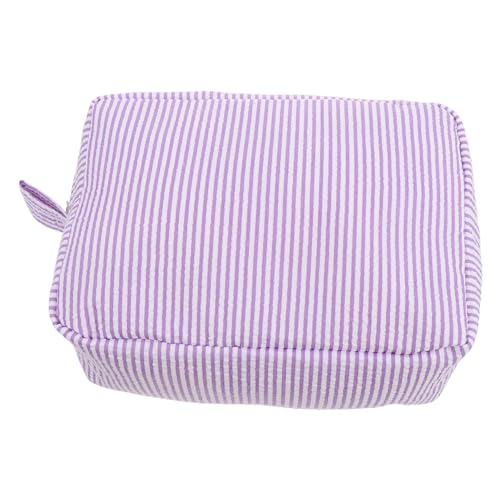 CLISPEED Große Reise Kosmetiktasche Damen Streifen Waschbeutel Multifunktional Großes Fassungsvermögen Tragbar Make Up Organizer Für Geschäftsreisen Und Zuhause von CLISPEED