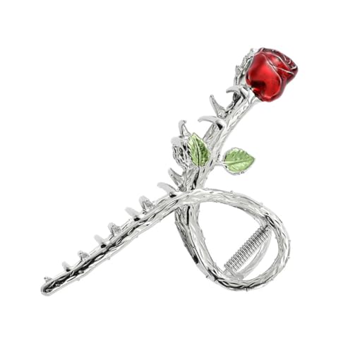 CLISPEED Große Rosafarbene Haarklammer für Damen Rutschfeste Haarspange mit Blüten Design für Hochsteckfrisuren Alltag und Besondere Anlässe Perfektes Accessoire für Haarstyling von CLISPEED