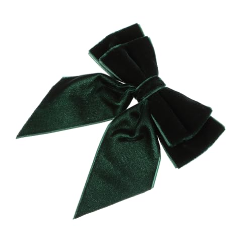 CLISPEED Große Samt Schleifenbrosche für Damen Anstecknadel für Kragen Kleider und Taschen Vielseitige Dekoration für Formelle Anlässe Partys und Dunkelgrün von CLISPEED