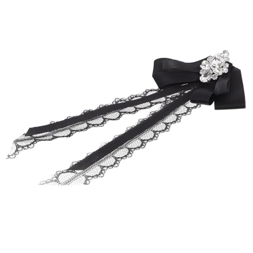 CLISPEED Große Spitzen brosche Schleifen anstecker mit Strasssteinen Elegante Damen brosche in Schwarz Dekorative Schleifenbrosche für Blusen Hemden Festliche Anlässe und Büro outfits CLISPEED Große Spitzen brosche Schleifen anstecker mit Strasssteinen Elegante Damen brosche in Schwarz Dekorative Schleifenbrosche für Blusen Hemden Festliche Anlässe und Büro outfits von CLISPEED
