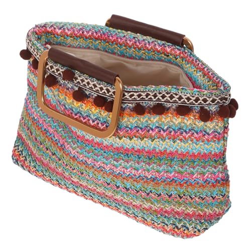 CLISPEED Große Strohtasche Damen Handtasche Geflochtene Tragetasche Sommer Tasche Modisch Vielseitig Robust Leicht Tragbar Für Alltag Und Ausflug CLISPEED Große Strohtasche Damen Handtasche Geflochtene Tragetasche Sommer Tasche Modisch Vielseitig Robust Leicht Tragbar Für Alltag Und Ausflug von CLISPEED