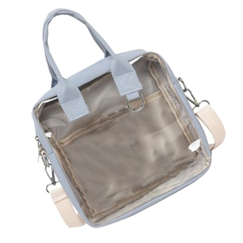 CLISPEED Große Transparente Damen Canvas Schultertasche Umhängetasche Make Up Tasche All Match Begleiter Geschenkidee in Blau CLISPEED Große Transparente Damen Canvas Schultertasche Umhängetasche Make Up Tasche All Match Begleiter Geschenkidee in Blau von CLISPEED