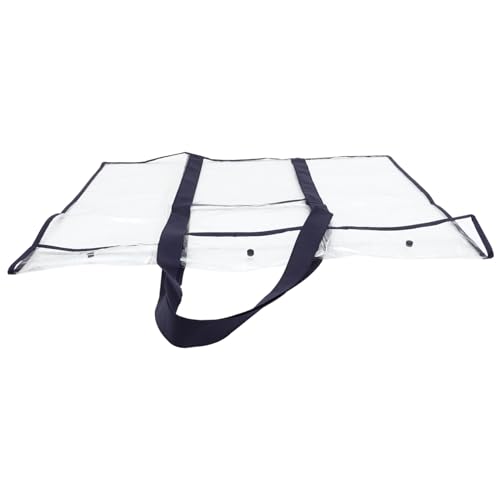 CLISPEED Große Transparente PVC Aufbewahrungstasche mit Praktischem Tragegriff Reißfest und Vielseitig für Künstler als Zeichenbrett und Dokumententasche mit Snap Verschluss und Großem von CLISPEED