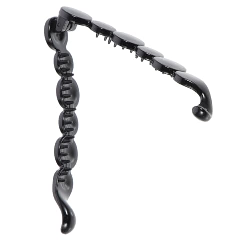 CLISPEED Großer Bananen Haarklammer Haarklammer mit Zähnen Pferdeschwanzhalter Haarschmuck für Damen Schwarz Langlebig Modisch von CLISPEED