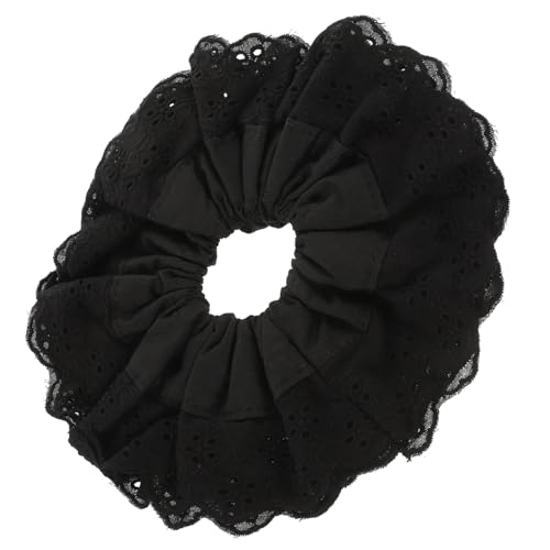 CLISPEED Großer Doppellagiger Spitzen haargummi mit Französischem Design Elastischer Haarknotenhalter für Frauen Vielseitiger Haarschmuck und Armband Schonend zum Haar und Elegant für von CLISPEED