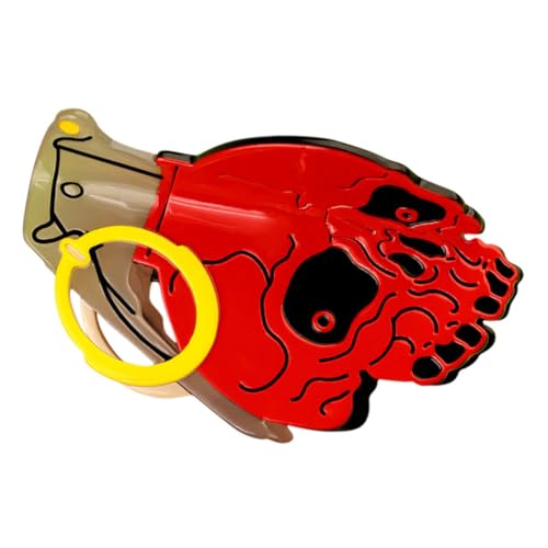 CLISPEED Großer Roter Haarklammer mit Auffälligem Totenkopf-design Acetat Haarspange für Damen Fester Griff Vielseitiges Styling für Halloween Partys und Alltag Dekoratives Haar-accessoire von CLISPEED