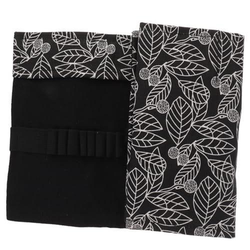 CLISPEED Großes Leinwand Rollmäppchen mit Fächern Strapazierfähige Canvas Stifterolle mit Dekorativem Druckmuster Multifunktionale Federtasche für Künstler Schüler und Zeichner Praktische von CLISPEED