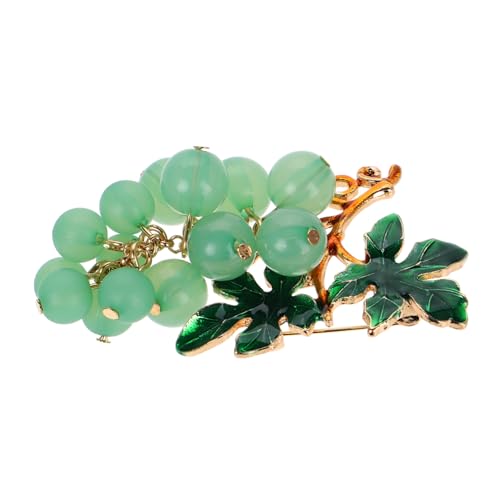CLISPEED Grüne Weintrauben Brosche mit Strass Kreative Emaille Anstecknadel für Damen Vielseitiges Accessoire für Kleidung Schals Jacken Modische Brosche als und Outfit Veredelung von CLISPEED