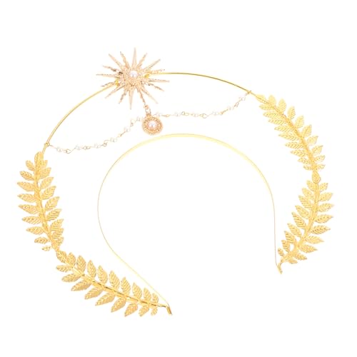 CLISPEED Haarband Goldfarben Damen Haarschmuck aus Hochwertiger Modisches Stirnband für Hochzeit Party Abendveranstaltung Passend für Frauen und Mädchen von CLISPEED
