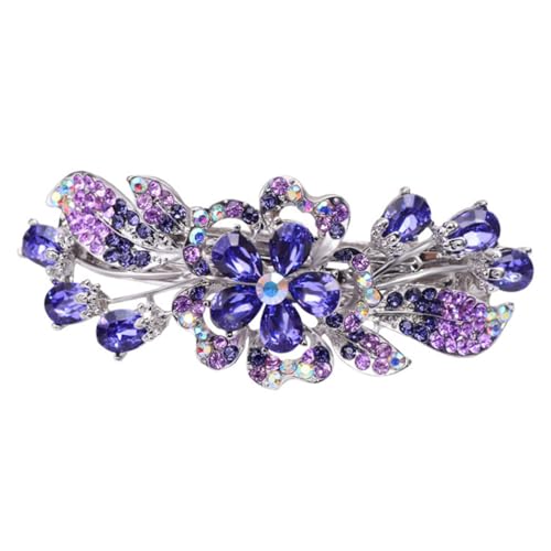 CLISPEED Haarklammer mit Funkelnden Strasssteinen Rutschfester Haarclip für Damen Vielseitiger Ponytail Halter Langlebig und Bequem Geeignet für Haartypen und Anlässe von CLISPEED