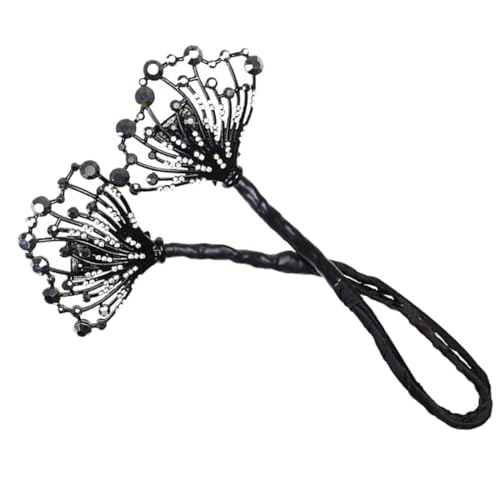 CLISPEED Haarknoten Accessoire mit Strasssteinen Eleganter Haarknotenformer Einfacher Haarknoten Clip für Frauen und Mädchen Stilvolles Haarschmuck Dutt Tool Vielseitig und Dekorativ von CLISPEED