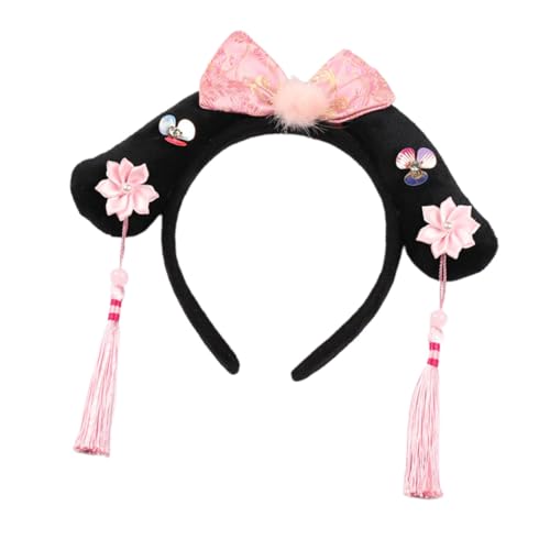 CLISPEED Haarreif Chinesischer Stil Blumen Quaste Leicht Atmungsaktiv Festliche Kopfbedeckung für Mädchen Bühne Party Foto Zubehör von CLISPEED