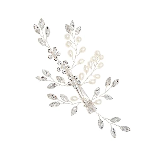 CLISPEED Haarspange Im Kristallstil Aus Hochwertiger Legierung Silberfarben Leicht Zu Tragen Für Damen Kopfschmuck Accessoires Geeignet Für Hochzeit Und Party von CLISPEED