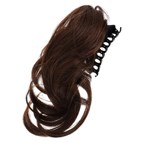 CLISPEED Haarverlängerung Klammer Echthaaroptik Claw Clip Haarteil Damen Leicht zu Stylen Wiederverwendbar Natürliches Volumen für Dutt Frisuren von CLISPEED