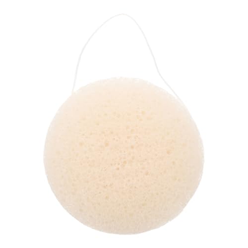 CLISPEED Halbkugelförmiger Gesichtsreinigungsschwamm aus Konjak Sanftes Peeling und Make Up Entferner Weißer Hautschonender Reinigungsschwamm für Empfindliche Haut Exfolierend und von CLISPEED
