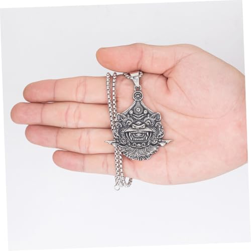 CLISPEED Halskette Löwenanhänger Vintage Design Unisex Modeschmuck für Frauen und Männer Langlebige Rostfreie Titanlegierung Stylisches für Hip Hop Fans von CLISPEED