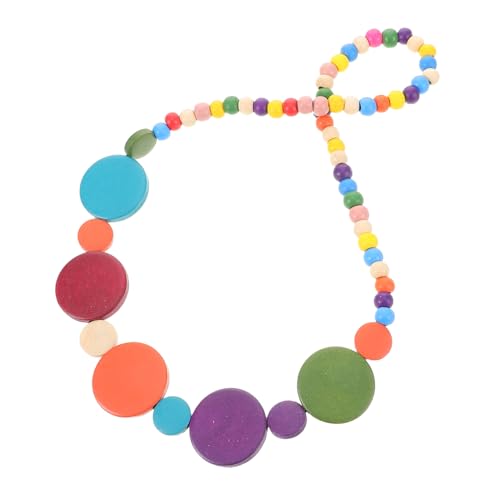 CLISPEED Halskette Mit Kokosnussschalen Holzperlen Natürliches Holz Stammes Boho Halskette Holz Afrikanische Für Bunte Farbige von CLISPEED