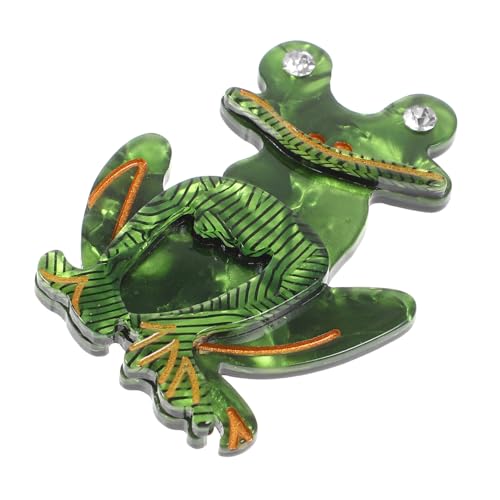 CLISPEED Handgefertigte Frosch Brosche Modischer Tier Anstecker Robuster Zinklegierungs Anhänger Vielseitiger Strickjacken und Schal Clip für Damen Einzigartiges Geschenkaccessoire CLISPEED Handgefertigte Frosch Brosche Modischer Tier Anstecker Robuster Zinklegierungs Anhänger Vielseitiger Strickjacken und Schal Clip für Damen Einzigartiges Geschenkaccessoire von CLISPEED