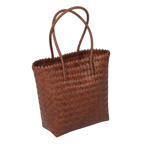 CLISPEED Handgefertigte Imitation Rattan Tasche Damen Vintage Schultertasche Boho Strandbeutel Leicht Robust mit Langem Tragegurt Für Einkaufen Reisen Alltag CLISPEED Handgefertigte Imitation Rattan Tasche Damen Vintage Schultertasche Boho Strandbeutel Leicht Robust mit Langem Tragegurt Für Einkaufen Reisen Alltag von CLISPEED