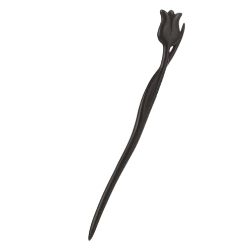 CLISPEED Handgefertigter Holz haarstab mit Rosenmuster Geschnitzter Chinesischer Haarschmuck für Damen Eleganter Vintage haarstab für Dutt und Alltagsfrisuren Dekorativer Haarnadel von CLISPEED