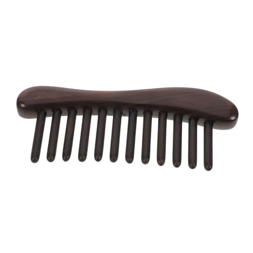 CLISPEED Handgefertigter Sandelholz Kopfhaut-massagekamm mit Breiten Zähnen Anti-statischer Holz Kamm für Sanftes Entwirren und Pflegende Haarmassage Aromatischer Duft für Männer und Frauen von CLISPEED