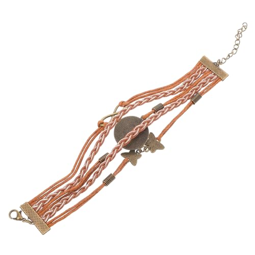 CLISPEED Handgefertigtes Boho Schmetterling Armband Vintage Stil Einstellbares Wickelarmband für Frauen Teenager Komfortables Gewebtes Schmuckstück mit Unendlichkeitssymbol und von CLISPEED