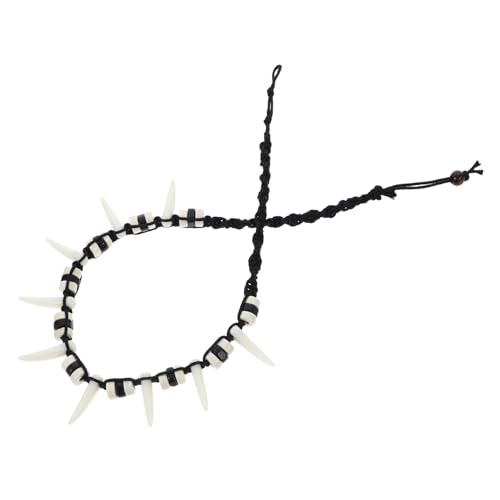 CLISPEED Handgewebte Bohemian Halskette für Männer mit Künstlichem Wolfzahn Anhänger im Viking Stil Modischer Herren Schmuck für Alltag und Besondere Anlässe CLISPEED Handgewebte Bohemian Halskette für Männer mit Künstlichem Wolfzahn Anhänger im Viking Stil Modischer Herren Schmuck für Alltag und Besondere Anlässe von CLISPEED