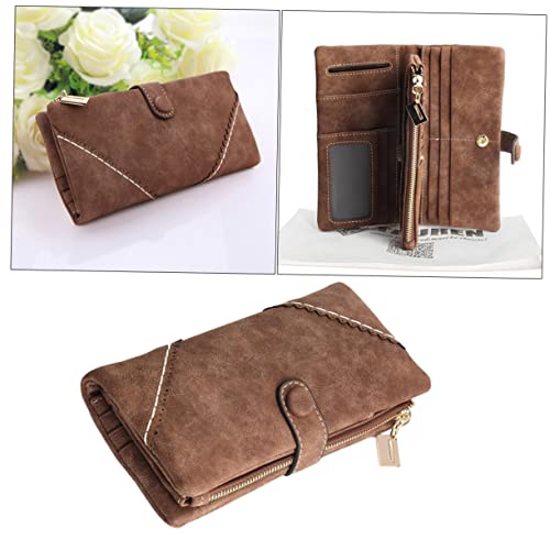 CLISPEED Handtasche Damen Zipper Geldbörse mit Schnallenverschluss Multifunktionale Damen Geldbörse Hochwertigem PU Kaffee Stilvolles Design mit Fächern für Karten und Geld für und Alltag CLISPEED Handtasche Damen Zipper Geldbörse mit Schnallenverschluss Multifunktionale Damen Geldbörse Hochwertigem PU Kaffee Stilvolles Design mit Fächern für Karten und Geld für und Alltag von CLISPEED