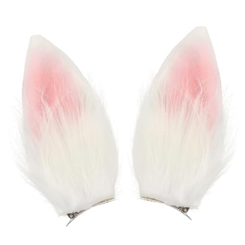 CLISPEED Hasenohren Haarspange Plüsch Cosplay Kopfschmuck Bunny Ohr Haarnadel für Karneval Halloween Kostüm Party Zubehör von CLISPEED