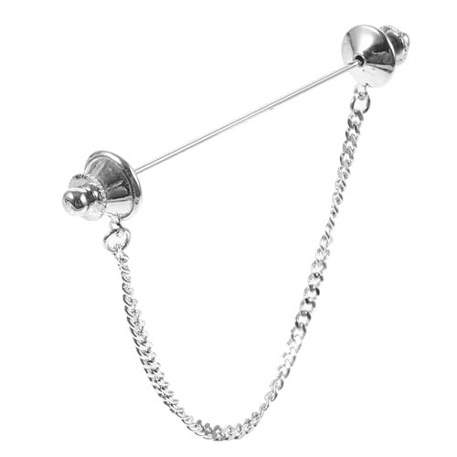 CLISPEED Herren Kragenpin mit Kette Dekorative Anstecknadel für Hemd Modische Brosche für Kragen und Krawattenverzierung Vielseitiges Accessoire für Party Feier Bankett Eleganter Metall von CLISPEED