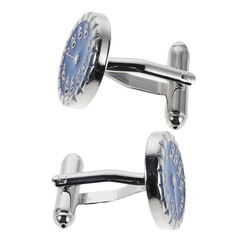 CLISPEED Schwarze Metall-manschettenknöpfe Für Herren Mit Tachometer-design Französisches Knopf Business Hochzeit Party Formelles Kostümzubehör von CLISPEED