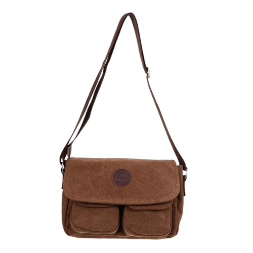 CLISPEED Herren Umhängetasche Retro Canvas Messenger Bag Wasserabweisend Große Kapazität Leichte Schultertasche für Reise Alltag Arbeit Praktisch von CLISPEED