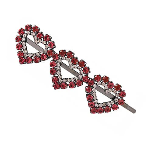 CLISPEED Herz Haarklammer mit Funkelnden Strasssteinen Modischer Haarclip für Damen und Mädchen Vielseitiges Haaraccessoire für Alltag und Besondere Anlässe Passend zu Shirts und Kleidern von CLISPEED